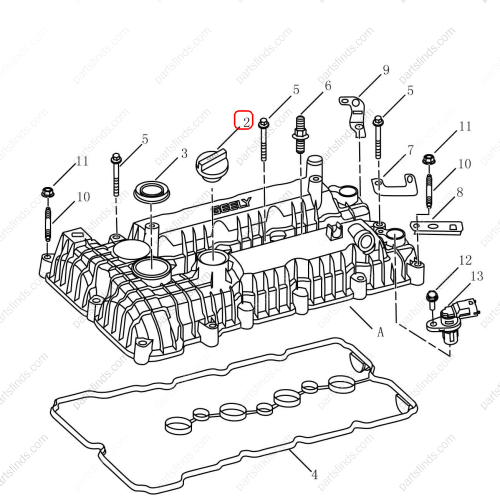 GEELY Oil Filler Cap OEM 1016060583 FOR  Binrui