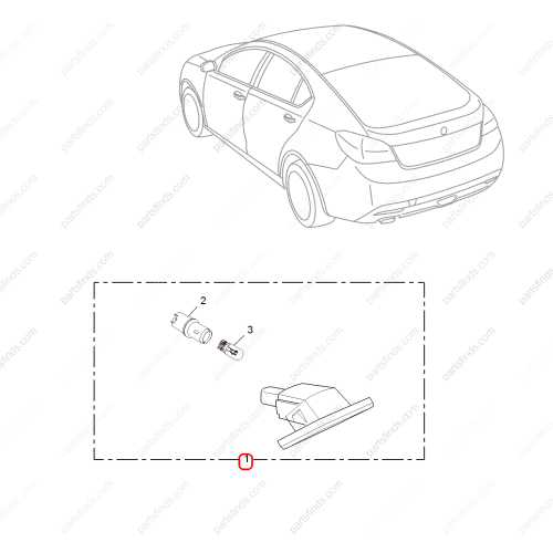 MG License plate light OEM 10012107 FOR  MG6 MG5 MG HS MG GT MG GS