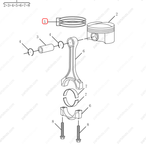 GEELY Piston ring OEM 1044005700 / 1016052476 FOR  Emgrand GT