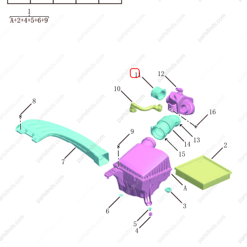 GEELY Air Intake Hose OEM 2032057700 / 1116001298 FOR  Binrui