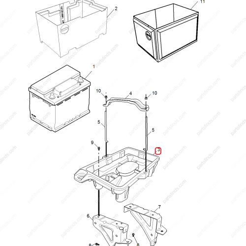 MG Battery base OEM 30062526 FOR  RX5 MG GS