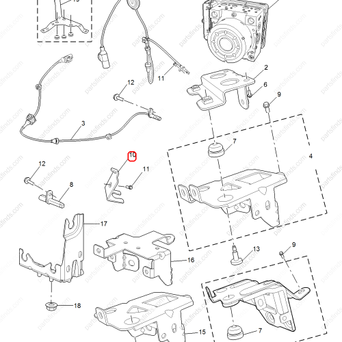 MG ABS sensor bracket OEM 10718927 FOR  MG5 MG GT