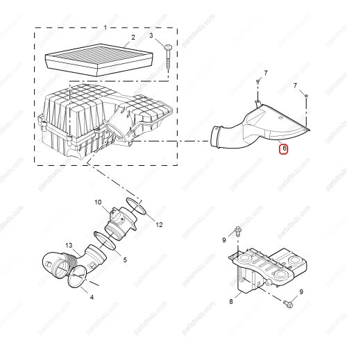 MG Air Intake Hose OEM 10018134 FOR  MG550 MG6