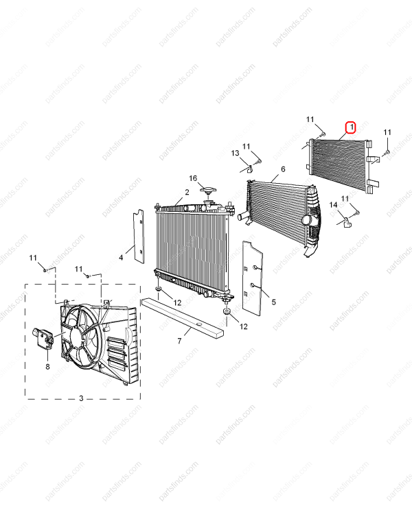 MG Condenser OEM 30037243 FOR MG350 MG5