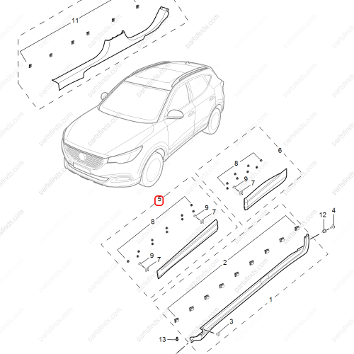 MG Door Strip OEM 10943429 FOR  MG ZS