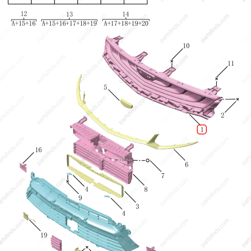 GEELY Front grille OEM 6013030300 / 6600208727 FOR  Tugella