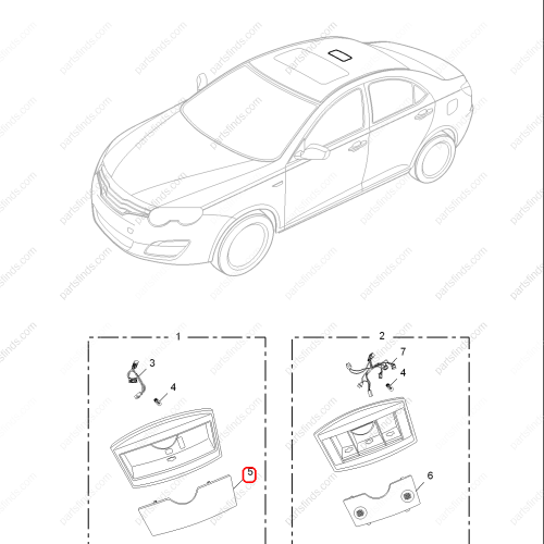 MG Reading light cover OEM 10004774 FOR  MG550 MG6