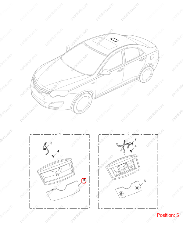 MG Reading light cover OEM 10004774 FOR MG550 MG6