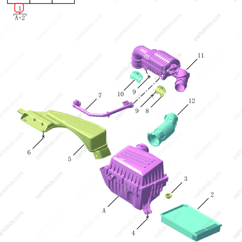 GEELY Air Filter Housing Assembly OEM 2032060200 / 6600211783 FOR  OKAVANGO