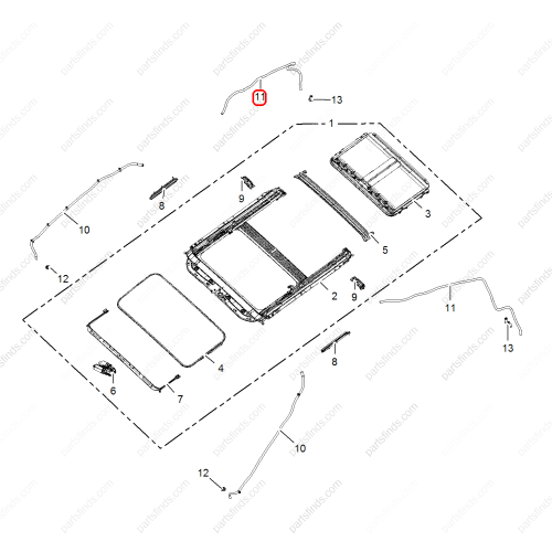 MG Sunroof drain pipe OEM 10099833 FOR  MG5