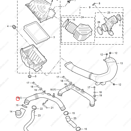 MG Turbocharger pipe OEM 10327368 FOR  MG HS