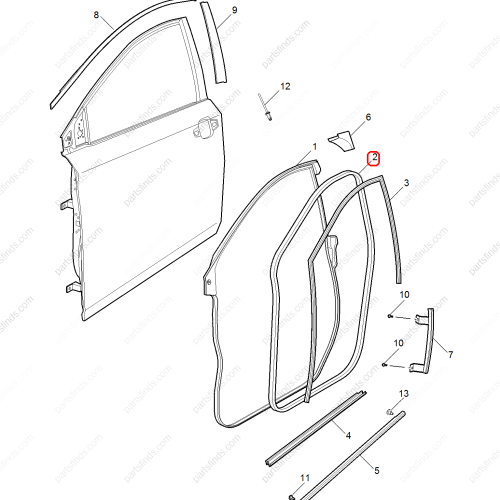 MG Door frame weatherstrip OEM 10155465 FOR  MG6