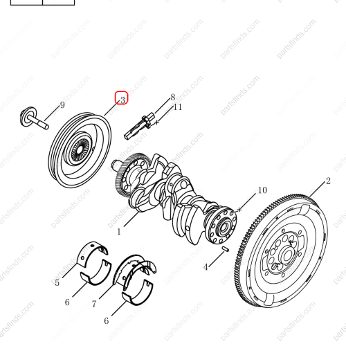 GEELY Crankshaft pulley OEM 1040028000 / 31465748 FOR  Coolray