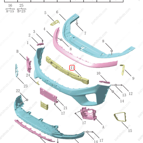 GEELY Bumper foam OEM 6010125000 / 6600001073 FOR  OKAVANGO