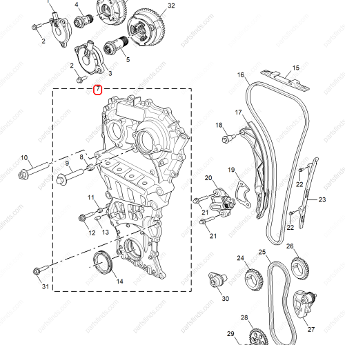 MG Engine Timing Chain Cover Plate OEM 10726347 FOR  MG5