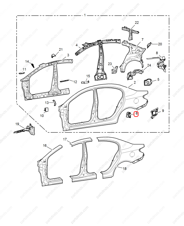 MG Fender Bracket OEM 10044754 FOR MG350 MG5