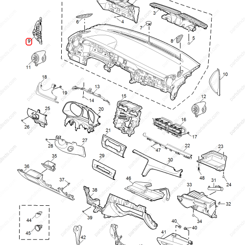 MG Instrument panel side trim OEM 10191991 FOR  MG6