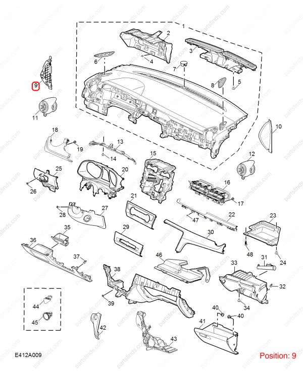 MG Instrument panel side trim OEM 10191991 FOR MG6