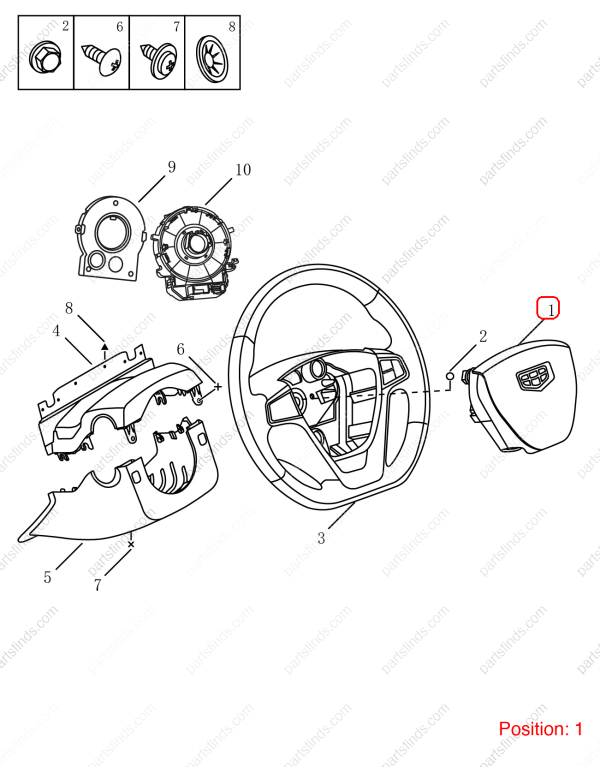 GEELY Main airbag OEM 8031538500742 / 8889748147742 FOR Binrui