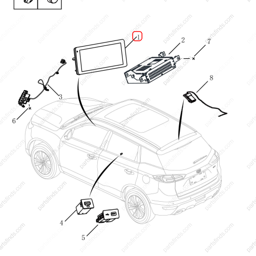 GEELY Monitor OEM 7079025400 / 1017040161 FOR  Binrui