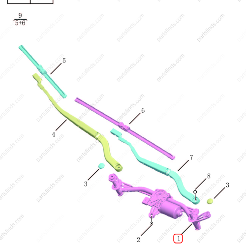 GEELY Wiper linkage motor assembly OEM 6020527700 / 1118001575 FOR  Binrui