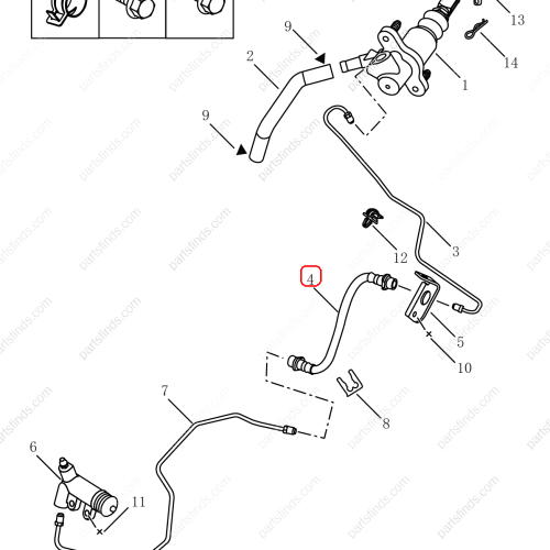 GEELY Clutch oil pipe OEM 1016016743 FOR  Emgrand