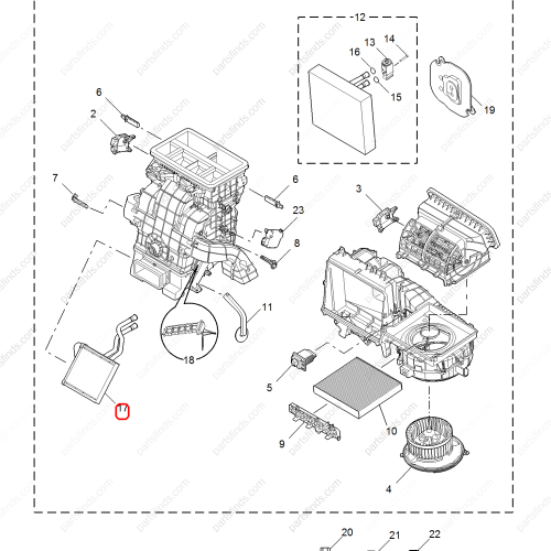 MG A/C Evaporator Core OEM 10566877 FOR  MG6