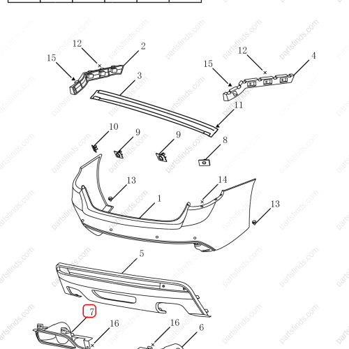 GEELY Rear exhaust pipe cover OEM 6044003700 / 1068030682 FOR  Emgrand GT