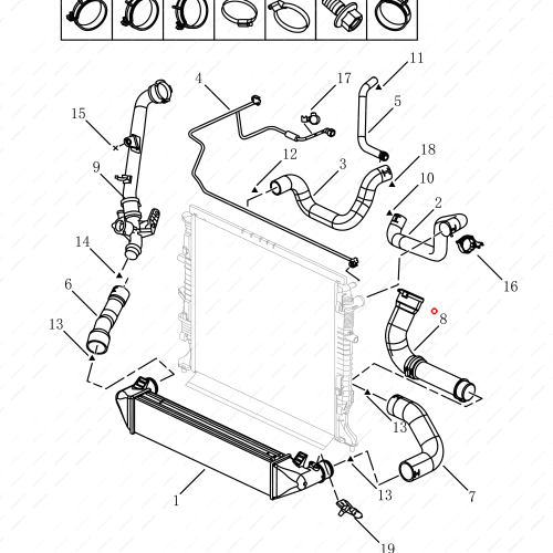 GEELY Air Intake Hose OEM 2074008300 / 1016013665 FOR  Emgrand X7 Sport