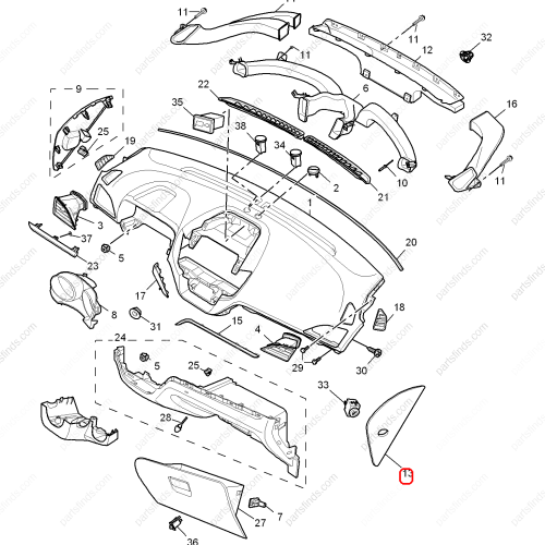 MG Instrument panel side trim OEM 30032492ASA FOR  MG5