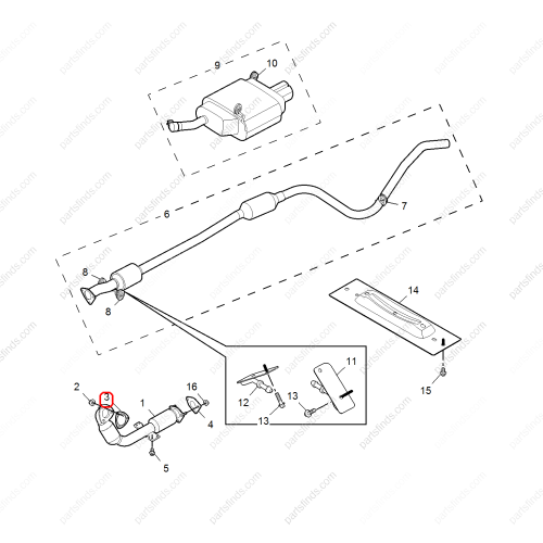 MG Exhaust Catalytic Converter Gasket OEM WCM000190 FOR  MG550 MG350 MG6 MG5