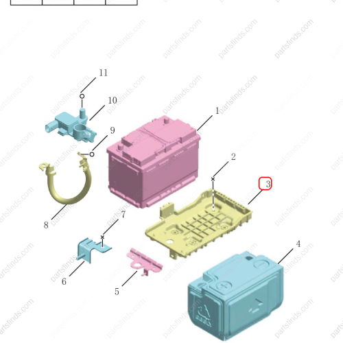 GEELY Battery base OEM 7048029800 / 6606737150 FOR  OKAVANGO