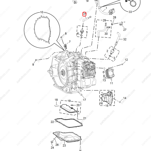 MG Transmission Breathing Vent  OEM 10999129 FOR  MG HS