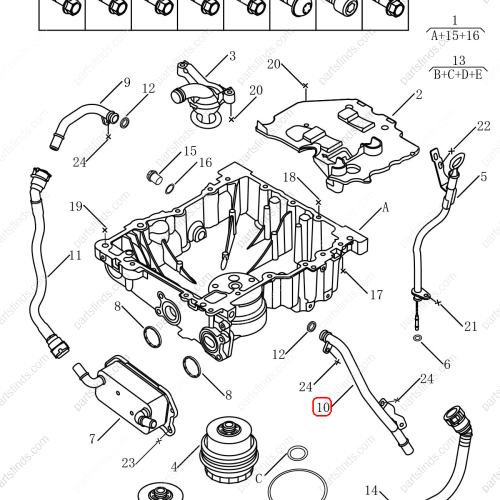 GEELY Engine Radiator Water Hose OEM 1056024600 / 5511690710 FOR  Coolray