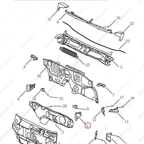 GEELY Firewall insulation cotton OEM 5025007800 / 1018031005 FOR  Emgrand X7 Sport