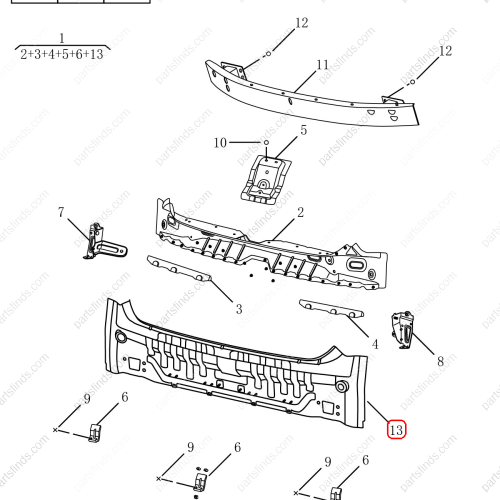 GEELY Rear spoiler OEM 5052004500C15 / 101203798901C15 FOR  Emgrand GT