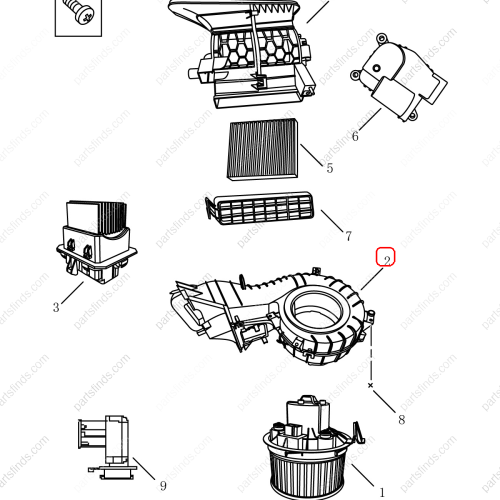 GEELY Blower housing OEM 8022004100 / 1016016477 FOR  Emgrand X7 Sport