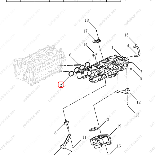 GEELY Intake manifold gasket OEM 2029004400 / 1016053850 FOR  Emgrand X7 Sport