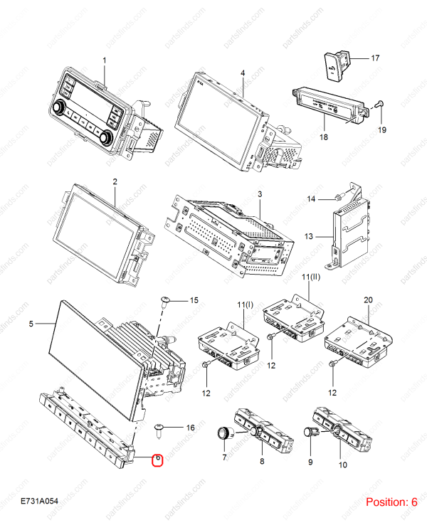 MG Multifunction switch OEM 10961574 FOR MG5