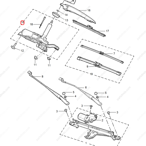 MG Wiper linkage motor OEM 10354998 FOR  MG HS