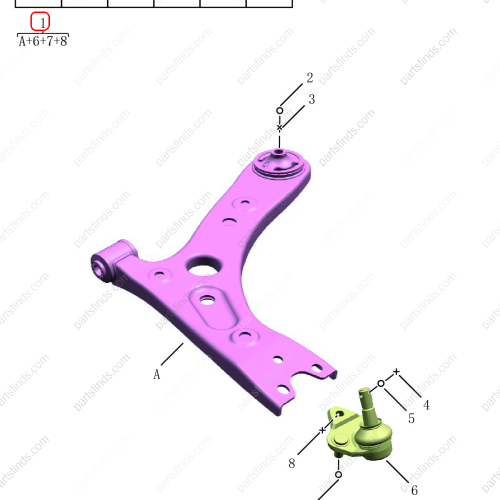 GEELY Control arm OEM 4017020300 / 1014026395 FOR  Binrui