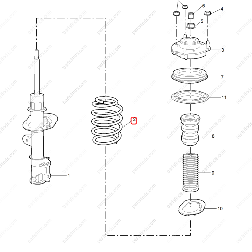 MG Shock absorber spring OEM 10869737 FOR  MG ZS