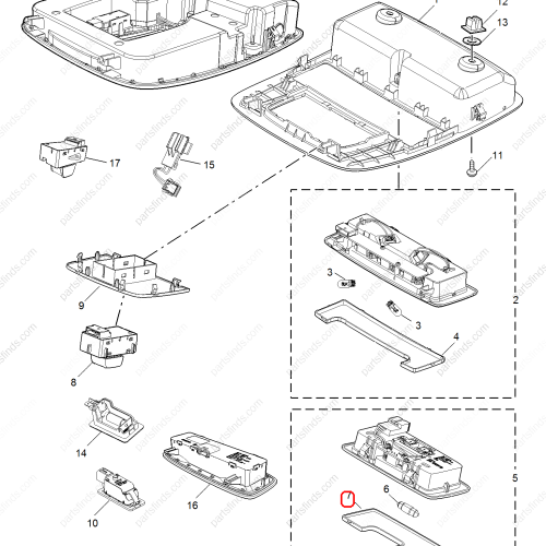 MG Reading light cover OEM 11157761 FOR  MG GT