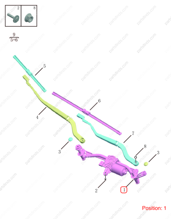 GEELY Wiper linkage motor assembly OEM 6020021300 / 1017031482 FOR Binrui