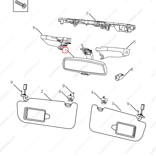 GEELY Interior mirror OEM 6015001300 / 1068030955 FOR  Emgrand GT