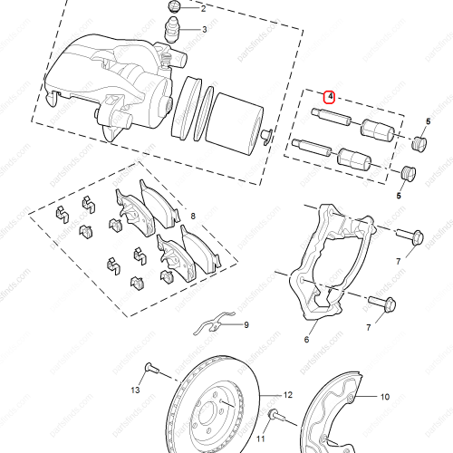 MG Brake caliper pin OEM 10235748 FOR  MG5 MG GT