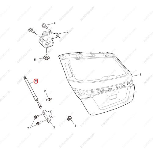 MG Tailgate Lift Support OEM 10070265 FOR  MG5