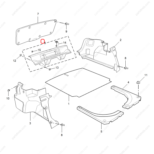 MG Rear spoiler trim OEM 11344379PHD FOR  MG5