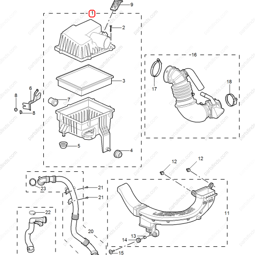 MG Air Filter Housing Assembly OEM 10229996 FOR  MG ZS