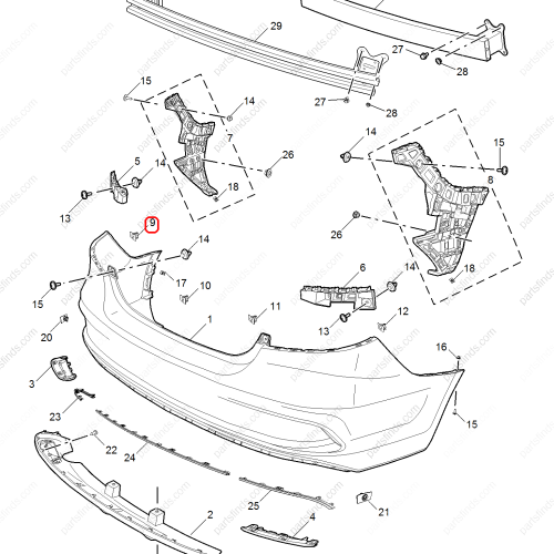 MG Reverse radar bracket OEM 10381082 FOR  MG6